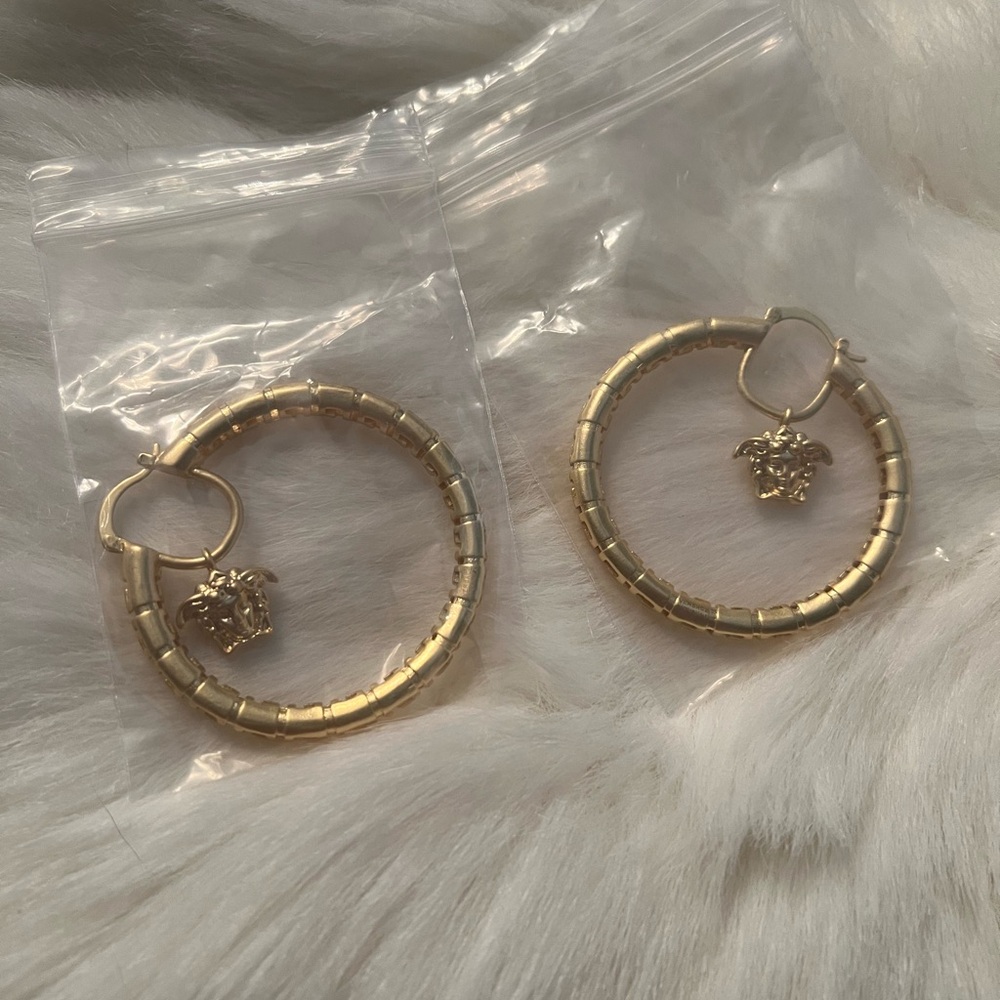 Designer hoop earrings-gold